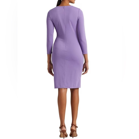 Lauren Ralph Lauren Stretch Crew Neck 3/4 Sleeve Dress Size 4 NWT - Picture 1 of 4